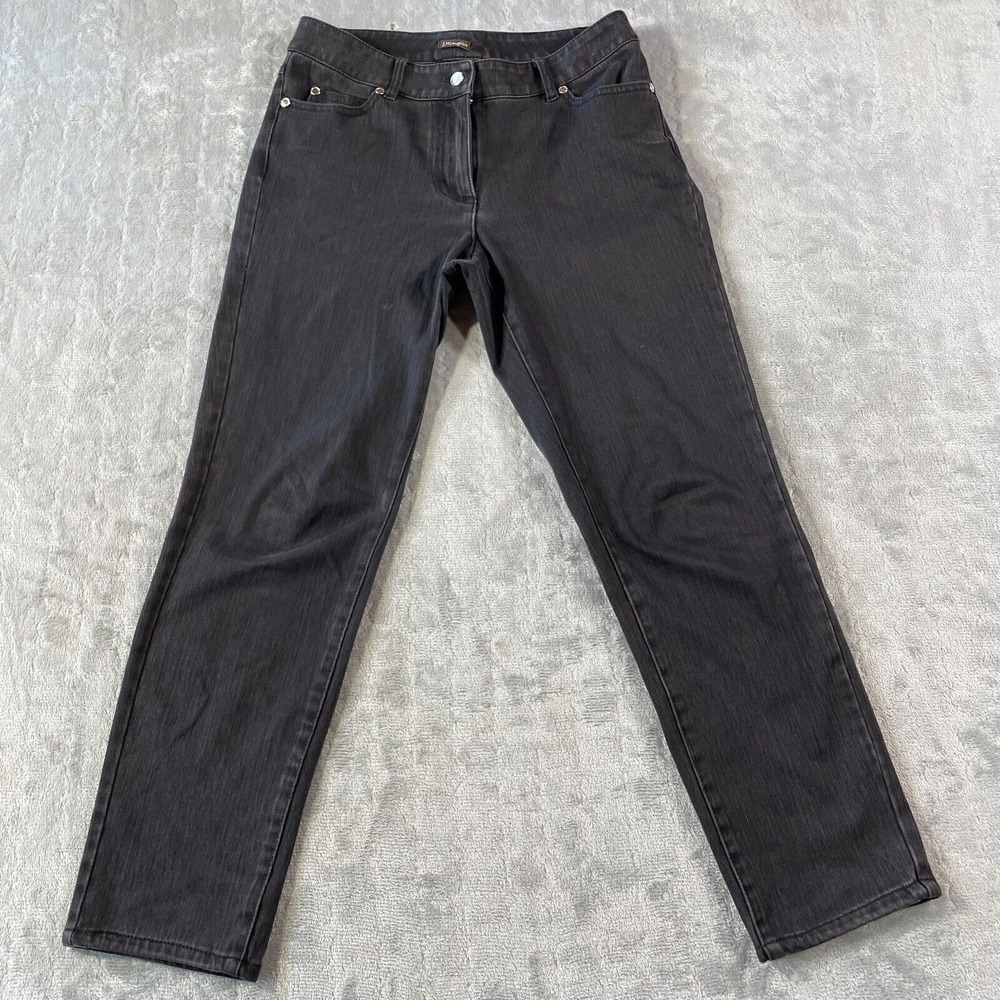 J McLaughlin Jeans Womens Size 26x25 Black Straight Mid‎ Rise Stretch Denim